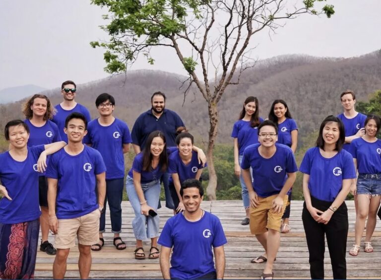 Members of the The Global Shapers Community pose outside